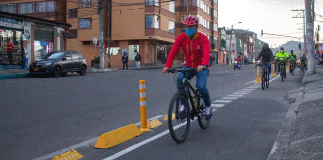 San Crist bal implementa corredor seguro para biciusuarios